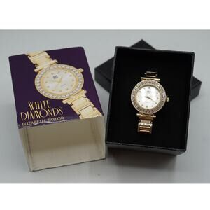 Elizabeth Taylor White Diamonds Watch New In Box New Battery